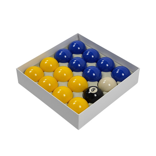Blues and yellows pool - and, ball