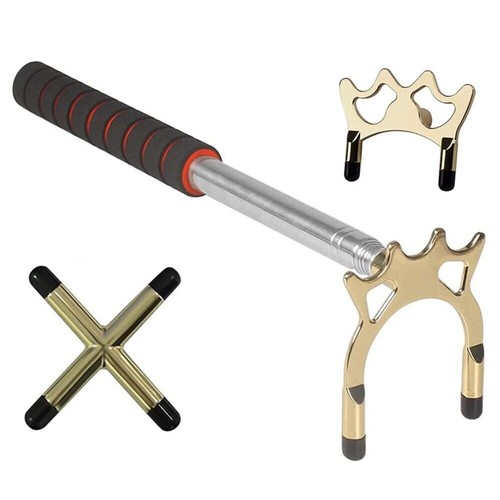 Stainless steel pool - cue, rest